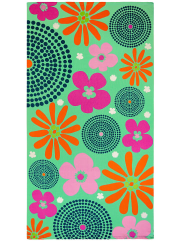 Le Comptoir de la Plage Mikrofaser-Strandtuch ''Piodao'' in Grün/ Bunt - (L)170 x (B)90 cm