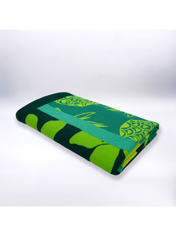 Le Comptoir de la Plage Mikrofaser-Strandtuch ''Mitjana'' in Grün - (L)170 x (B)90 cm