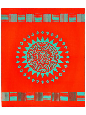 Le Comptoir de la Plage Ręcznik plażowy "Solari" w kolorze pomarańczowym - 170 x 140 cm