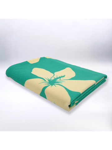 Le Comptoir de la Plage Mikrofaser-Strandtuch ''Alyzee'' in Türkis - (L)170 x (B)140 cm