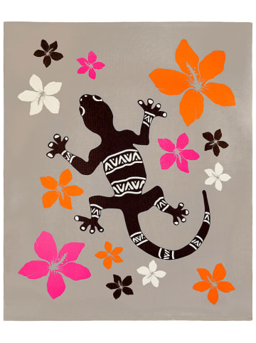 Le Comptoir de la Plage Ręcznik plażowy "Tavira" w kolorze beżowym ze wzorem - 170 x 140 cm