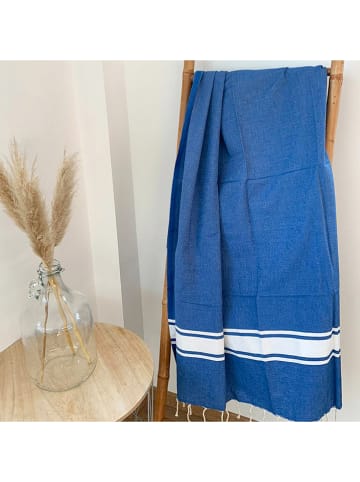 Le Comptoir de la Plage Fouta ''Kozo'' in Blau - (L)200 x (B)100 cm