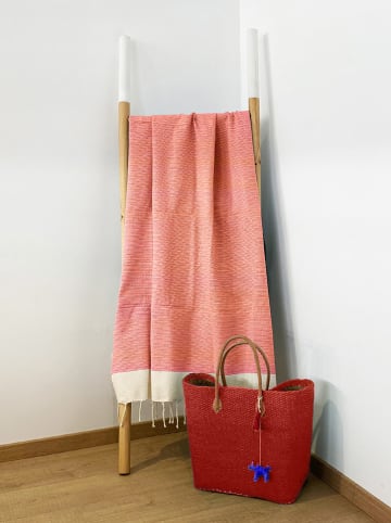 Le Comptoir de la Plage Fouta ''Athena'' in Orange - (L)200 x (B)200 cm