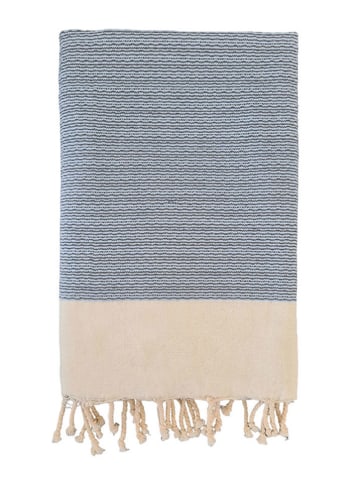 Le Comptoir de la Plage Fouta "Athena" w kolorze niebieskim - 200 x 200 cm