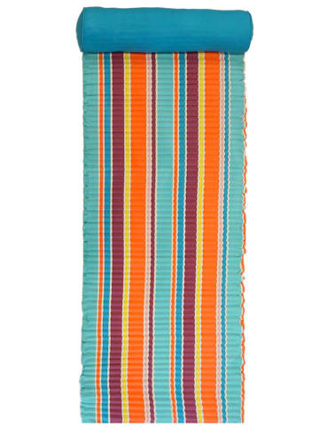 Le Comptoir de la Plage Strandmatte "Capsud" in Hellblau/ Orange - (L)180 x (B)60 cm