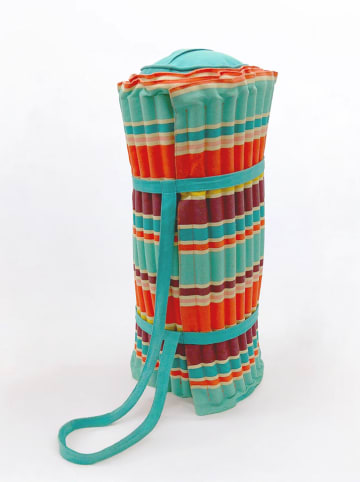 Le Comptoir de la Plage Strandmatte "Capsud" in Hellblau/ Orange - (L)180 x (B)60 cm