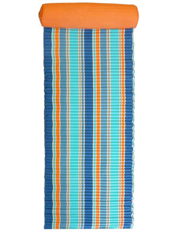 Le Comptoir de la Plage Strandmatte "Zamora" in Blau/ Türkis/ Orange - (L)180 x (B)60 cm