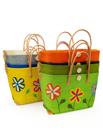 Le Comptoir de la Plage Strandtasche ''Isandra'' in Blau - (B)45 x (H)35 x (T)20 cm