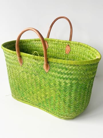 Le Comptoir de la Plage Strandtasche "Aravola" in Grün - (B)55 x (H)30 x (T)25 cm
