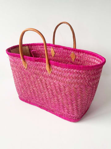 Le Comptoir de la Plage Torba plażowa "Aravola" w kolorze różowym - 55 x 30 x 25 cm