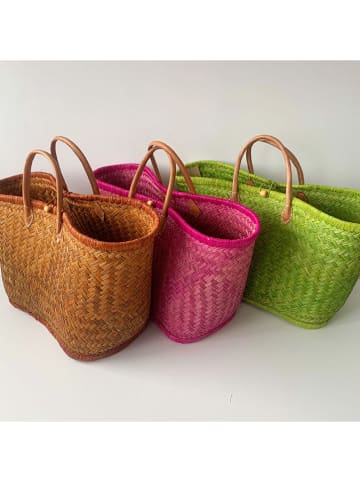 Le Comptoir de la Plage Torba plażowa "Aravola" w kolorze różowym - 55 x 30 x 25 cm