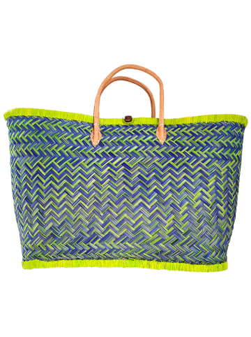 Le Comptoir de la Plage Strandtasche "Aravola luxe" in Grün - (B)55 x (H)30 x (T)25 cm