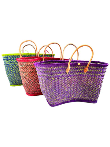 Le Comptoir de la Plage Strandtasche "Aravola luxe" in Grün - (B)55 x (H)30 x (T)25 cm