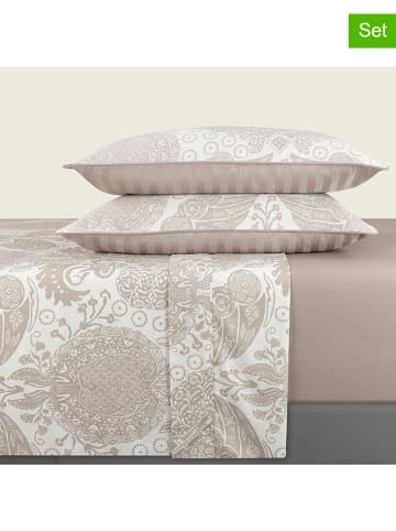 CXL by Christian Lacroix 4tlg. Set: Satin-Bettlaken und Kissenbezüge in Beige
