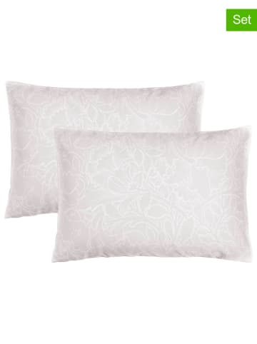 CXL by Christian Lacroix 2er-Set: Satin-Kissenbezüge in Creme/ Weiß