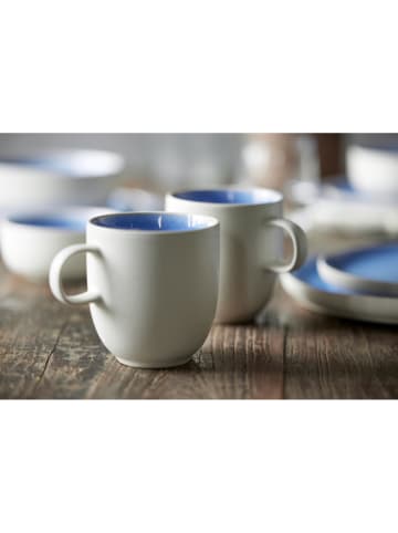 Studio Round 6er-Set: Tassen "North" in Weiß/ Blau - 330 ml