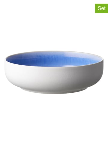 Studio Round Talerze obiadowe (6 szt.) "North" w kolorze biało-błękitnym - Ø 19 cm