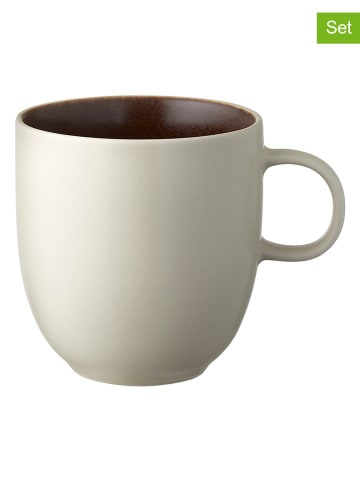 Studio Round 6er-Set: Tassen "North" in Weiß/ Braun - 330 ml