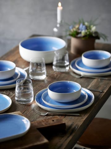 Studio Round Salatschale "North" in Weiß/ Blau - Ø 25 cm