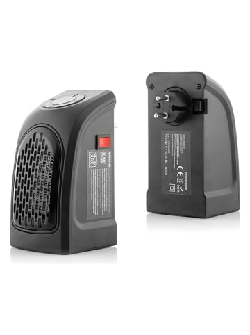 InnovaGoods Draagbare mini-verwarming zwart - (B)8,5 x (H)16 x (D)12,5 cm