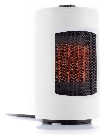 InnovaGoods Zelfdraaiende keramische verwarming wit/zwart - (H)23,5 cm