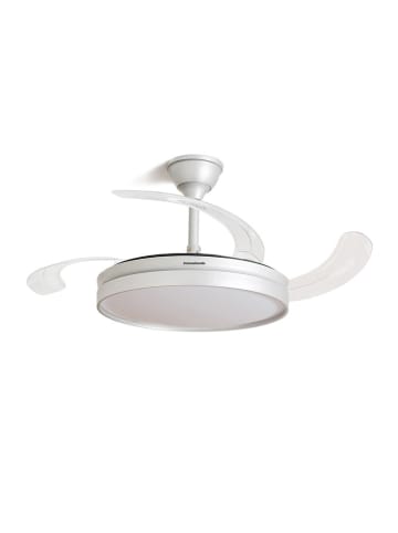 InnovaGoods Plafondventilator met ledlamp wit/zilverkleurig - (H)40,5 cm