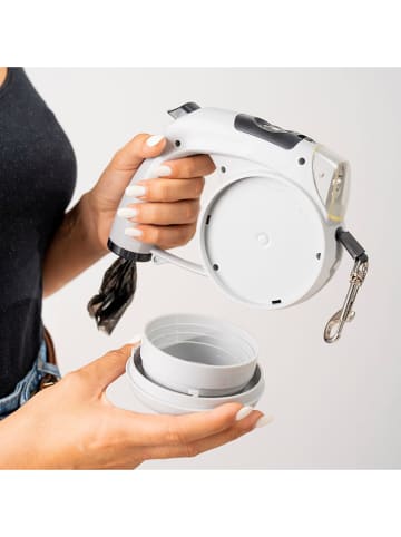 InnovaGoods 6-in-1 hondenlijn lichtgrijs/zwart - (L)18 cm