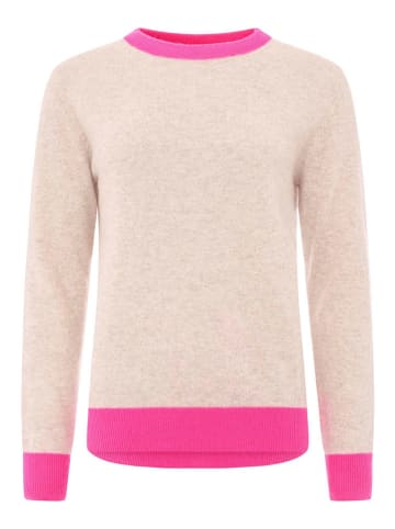 Zwillingsherz Kaschmir-Pullover in Beige