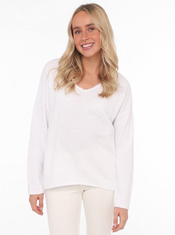 Zwillingsherz Sweatshirt in Weiß