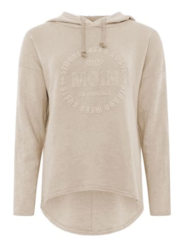 Zwillingsherz Hoodie in Beige