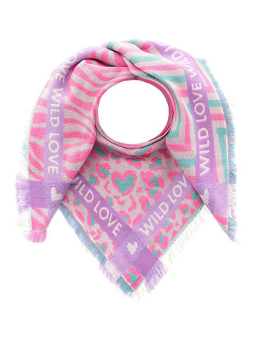 Zwillingsherz Tuch "Mustermix Wild Love" in Bunt - (L)200 x (B)100 cm