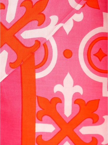 Zwillingsherz Dreieckstuch "Antike" in Pink/ Orange - (L)200 x (B)100 cm