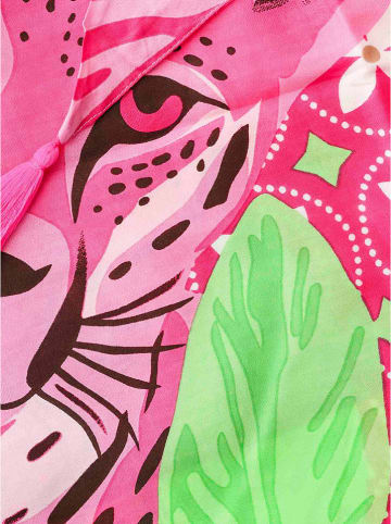 Zwillingsherz Driehoekige doek "Leopard im Dschungel" meerkleurig - (L)200 x (B)100 cm