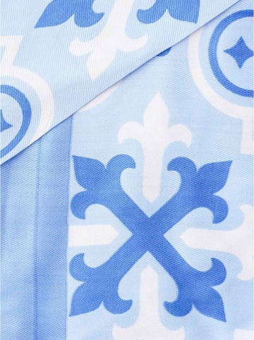 Zwillingsherz Driehoekige doek "Antike" lichtblauw - (L)200 x (B)100 cm