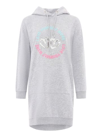 Zwillingsherz Sweatjurk grijs