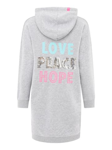 Zwillingsherz Sweatkleid in Grau