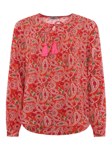 Zwillingsherz Bluzka "Paisley Traum" w kolorze czerwonym