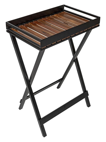 Wenko Beistelltisch ''Taba'' in Schwarz/ Braun - (B)60 x (H)89 x (T)40 cm