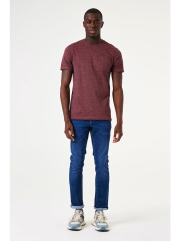 Garcia Shirt in Dunkelrot/ Anthrazit