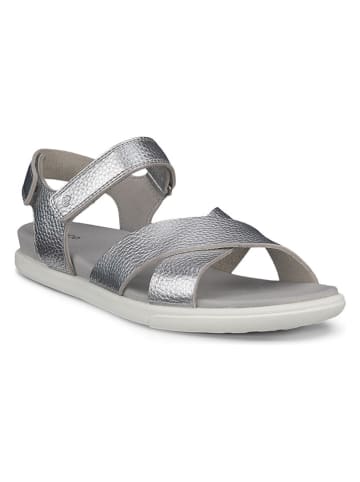 Ecco Leren sandalen "Damara" zilverkleurig