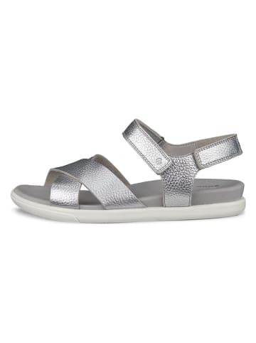 Ecco Leren sandalen "Damara" zilverkleurig