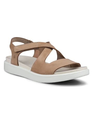 Ecco Leder-Sandalen "Flowt" in Beige