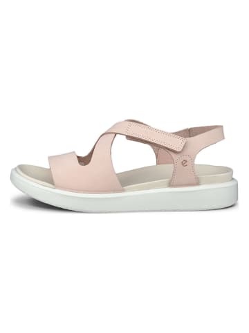 Ecco Leder-Sandalen "Flowt" in Rosa