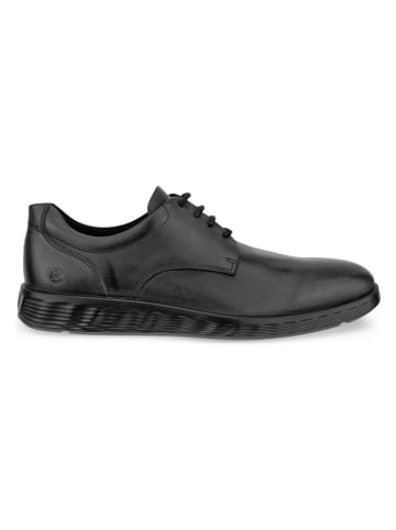 Ecco Leder-Schnürschuhe "S Lite Hybrid" in Schwarz