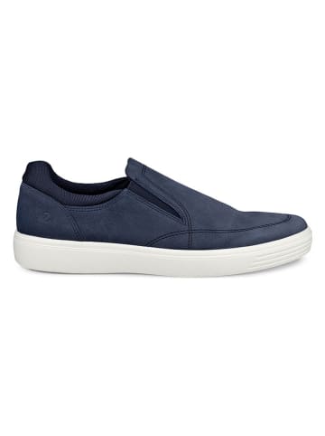 Ecco Leren instappers "Classic" donkerblauw