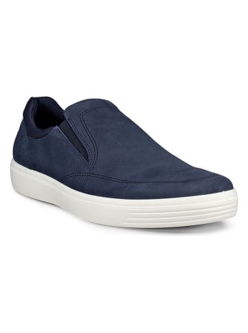 Ecco Leren instappers "Classic" donkerblauw