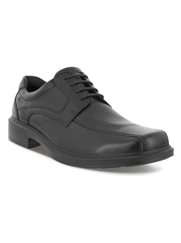 Ecco Leder-Schnürschuhe "Helsinki" in Schwarz