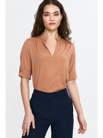 Nife Bluse in Hellbraun