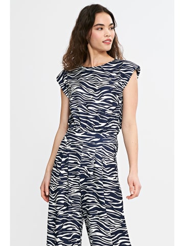 Nife Jumpsuit donkerblauw/wit