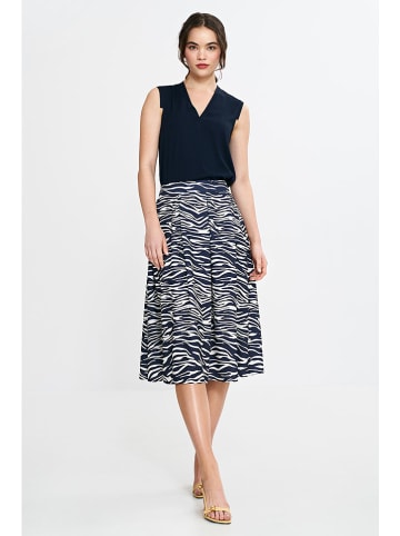 Nife Rok donkerblauw/wit
